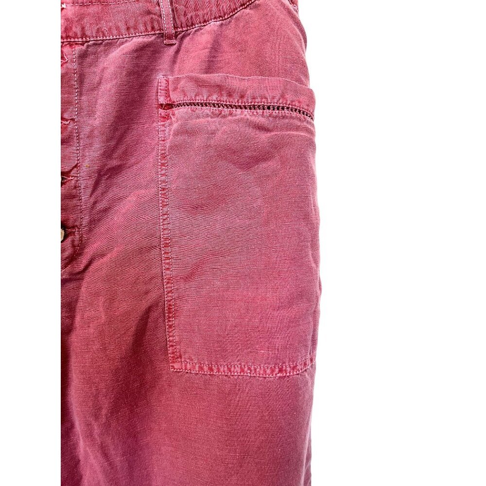 Sundance Button-Front Ankle Pants in Dusty Rose - Picture 4 of 10